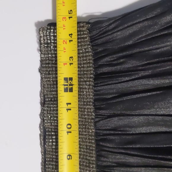 Rampage layered skirt size M black silver beaded - Picture 3 of 10